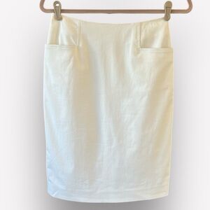 🥑TSE Cream Pencil Skirt Made in Italy | Minimalist Luxury Cotton Blend Size 4